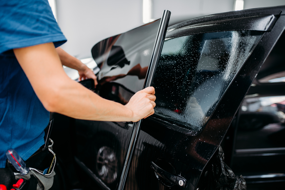 Applying Window Tint Film to a Car