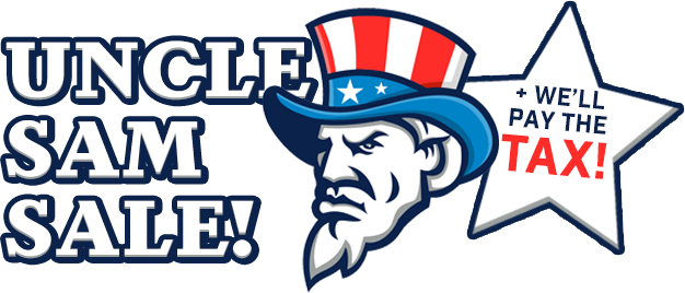 Uncle Sam Sale - Huge Discounts plus We'll Pay the Tax!